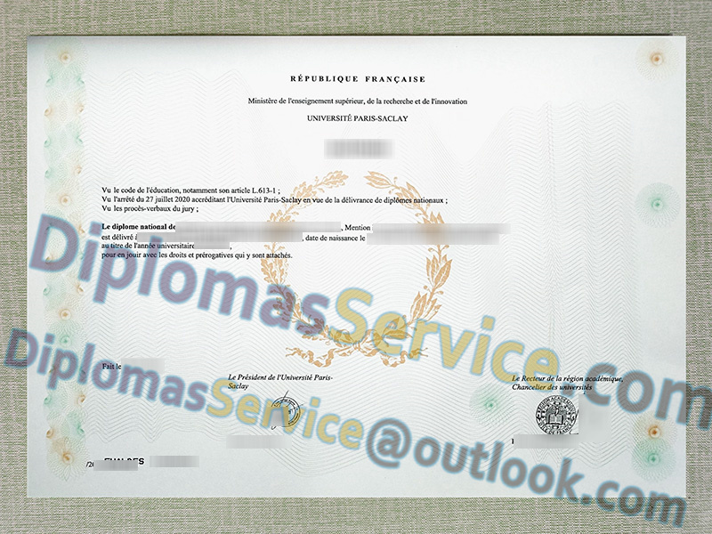 Université Paris-Saclay diplôme, Université Paris-Saclay licence,