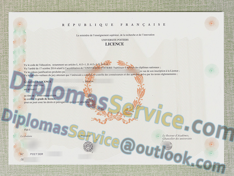 Universite Poitiers licence, Universite Poitiers diplôme,