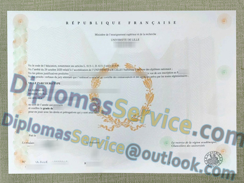 Université de Lille diplôme, Université de Lille licence,