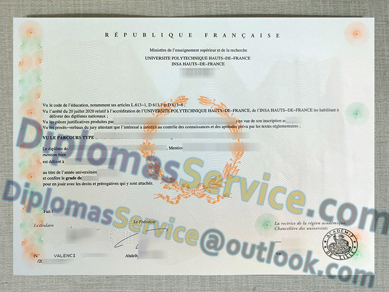 Université polytechnique Hauts-de-France diplôme, Université polytechnique Hauts-de-France licence,