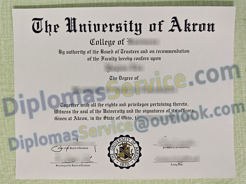 University of Akron diploma, University of Akron degree,