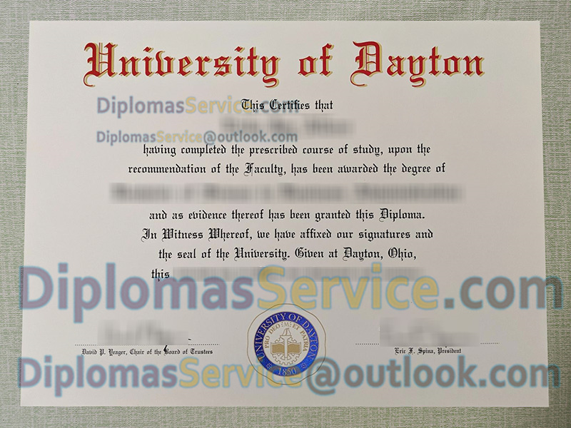 University of Dayton diploma, University of Dayton degree,