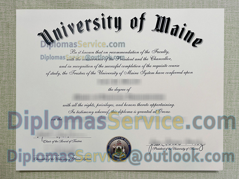 University of Maine diploma, University of Maine degree,
