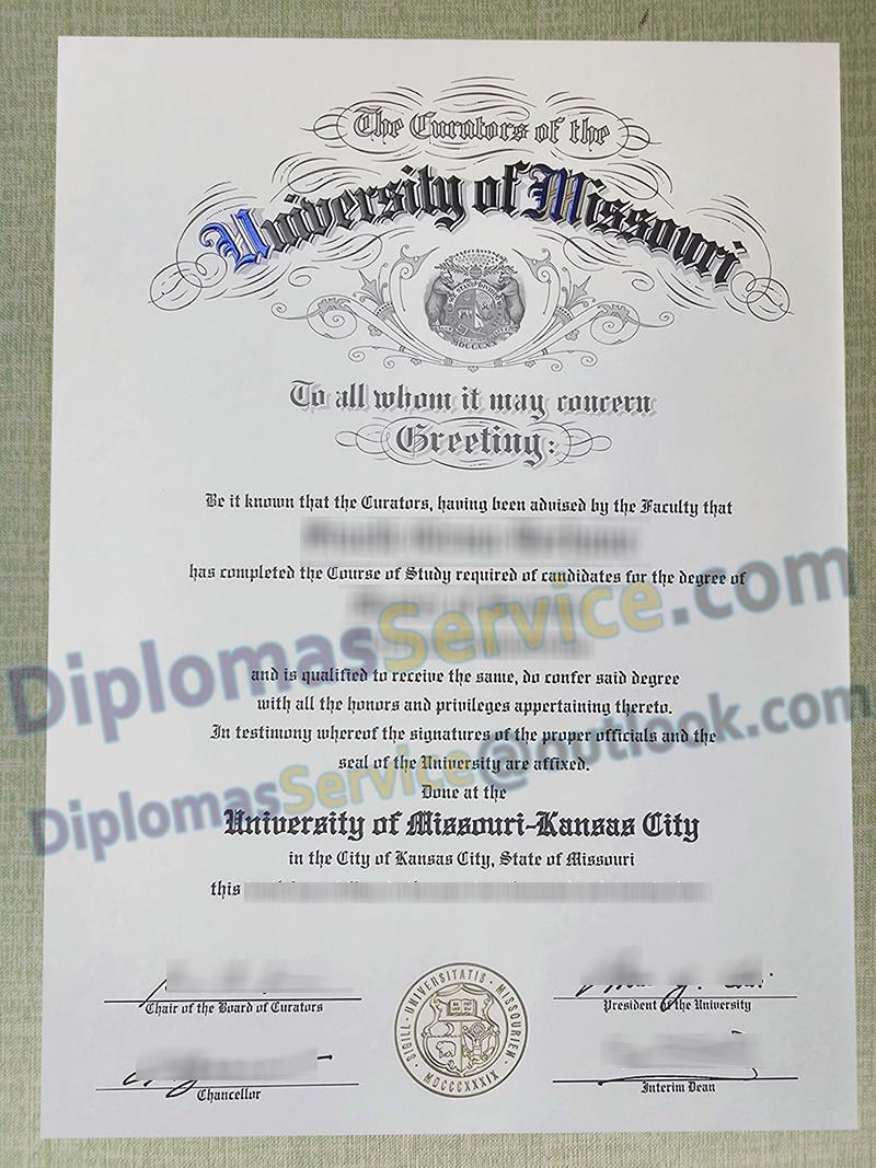 University of Missouri-Kansas City diploma, UMKC degree,