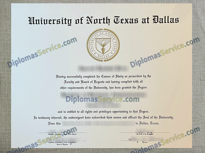 University of North Texas at Dallas diploma, University of North Texas at Dallas degree,