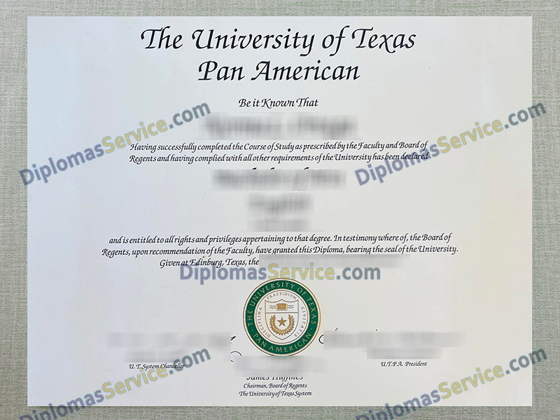 University of Texas Pan American diploma, UTPA degree,