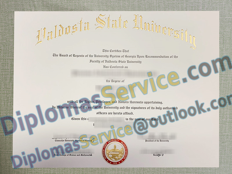 Valdosta State University diploma, Valdosta State University degree,