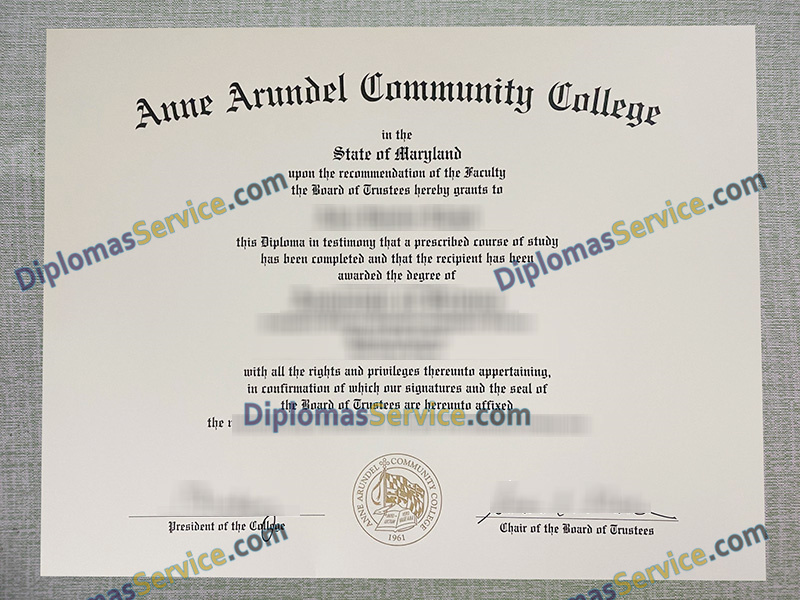 Anne Arundel Community College diploma, Anne Arundel Community College degree,