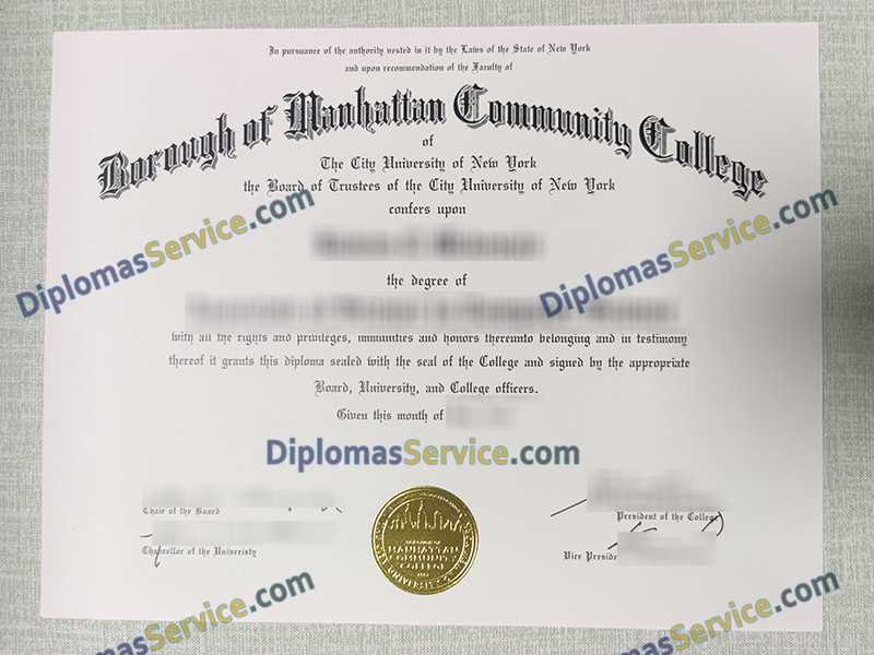 Borough of Manhattan Community College diploma, Borough of Manhattan Community College degree,