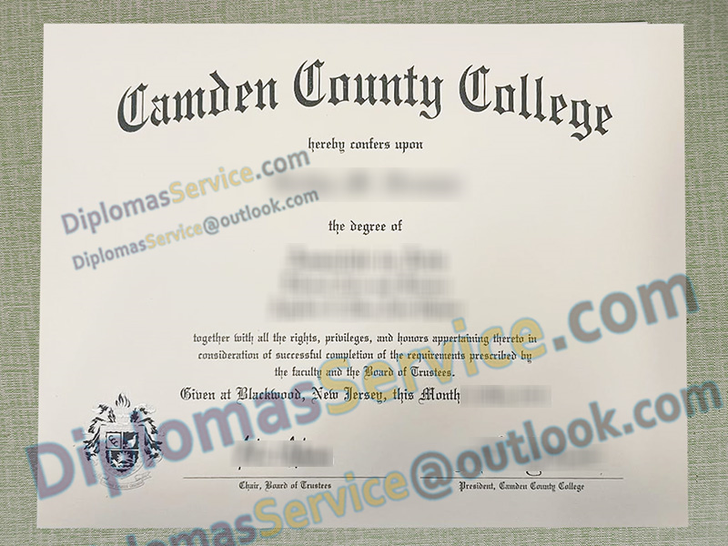 Camden County College diploma, Camden County College associate degree,