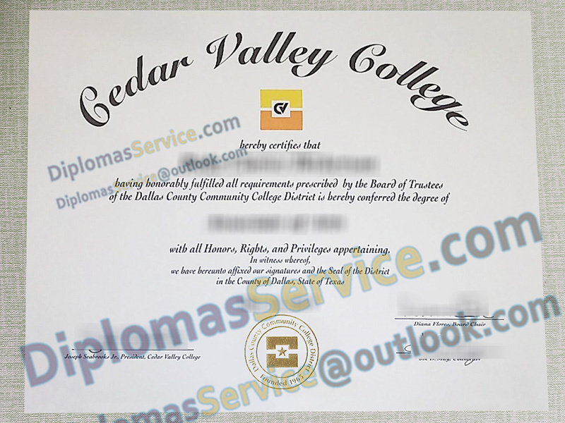Cedar Valley College diploma, Cedar Valley College associate degree,