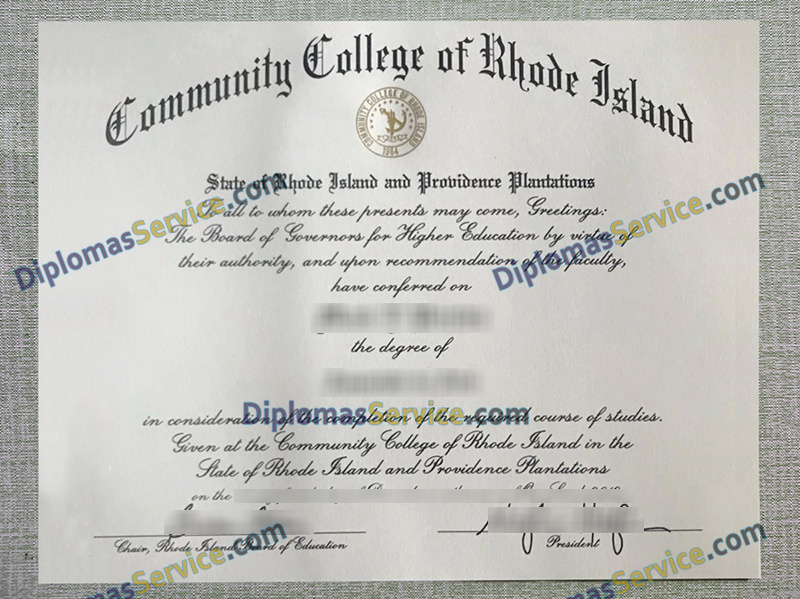 Community College of Rhode Island diploma, Community College of Rhode Island degree,