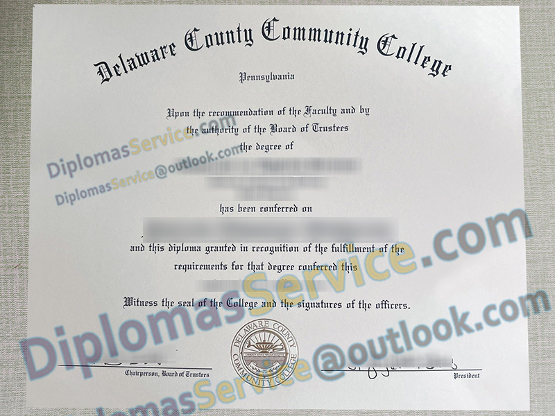 Delaware County Community College diploma, Delaware County Community College degree,