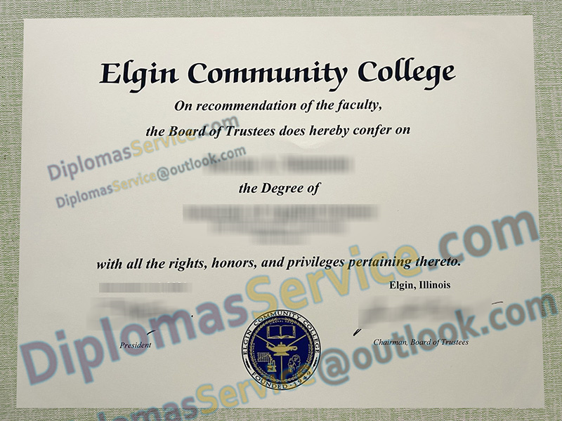 Elgin Community College diploma, Elgin Community College degree,