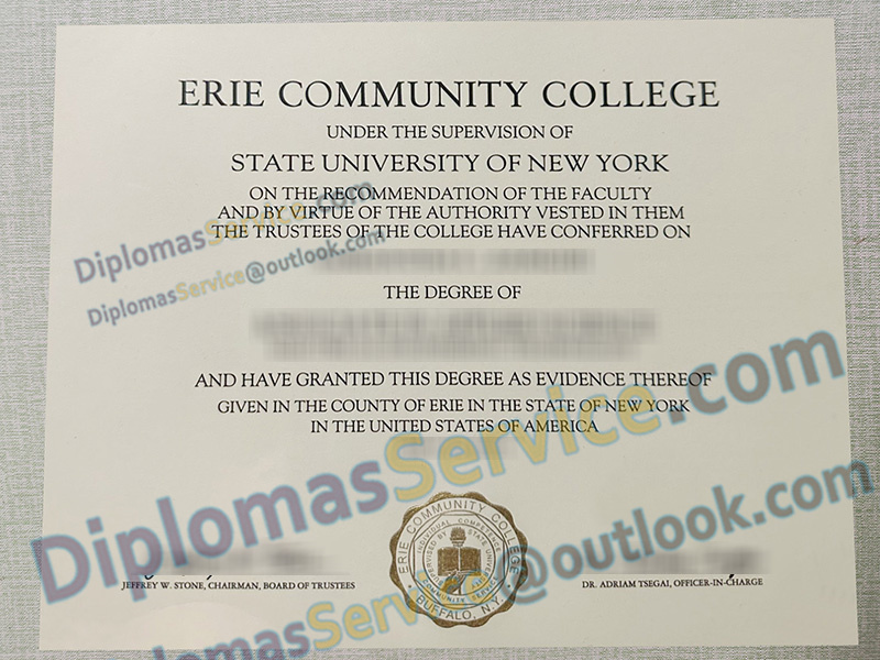 Erie Community College diploma, Erie Community College degree,