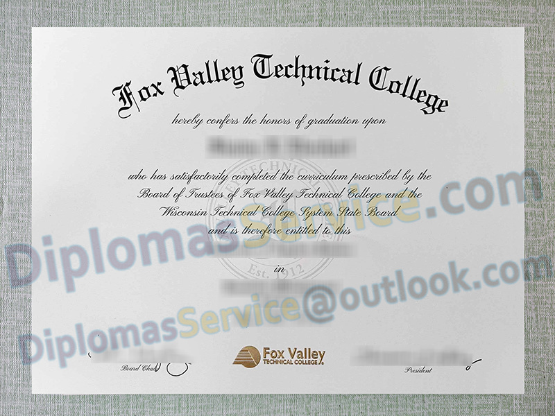 Fox Valley Technical College diploma, Fox Valley Technical College degree,