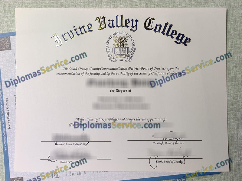 Irvine Valley College diploma, Irvine Valley College degree,