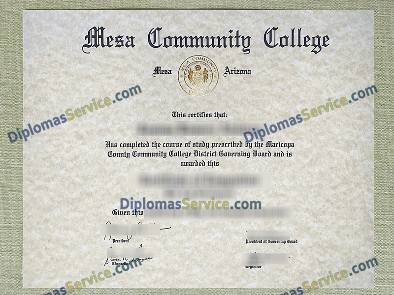 Mesa Community College diploma, Mesa Community College degree,