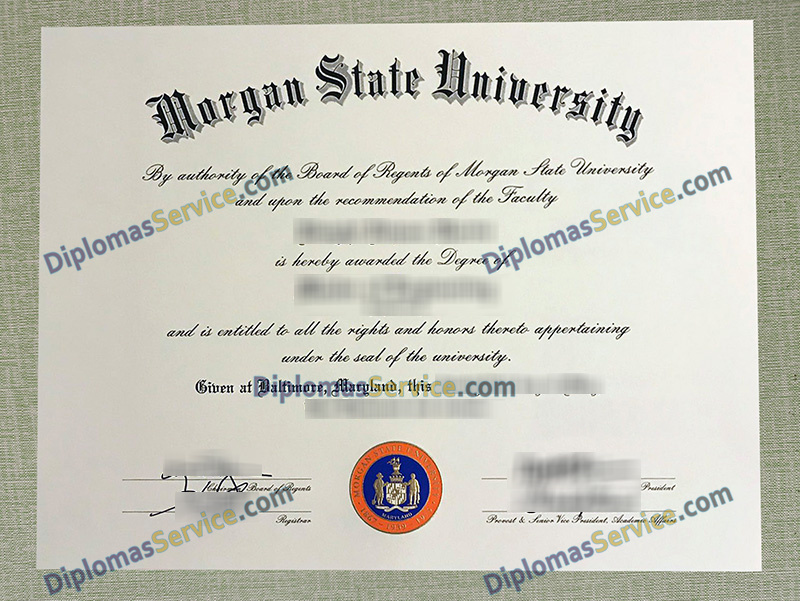 Morgan State University diploma, Morgan State University degree,