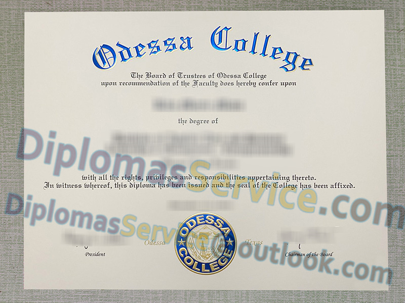 Odessa College diploma, Odessa College degree,