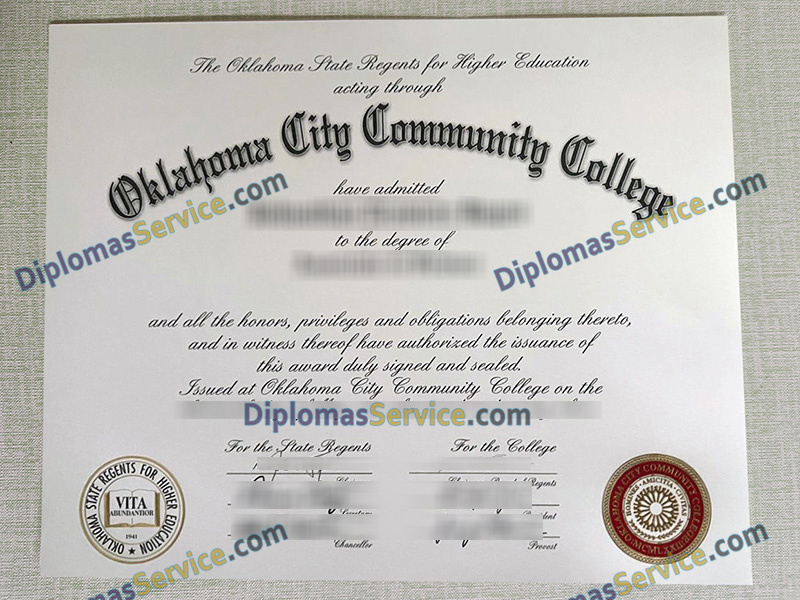 Oklahoma City Community College diploma, Oklahoma City Community College degree,