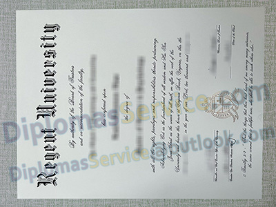 Regent University certificate