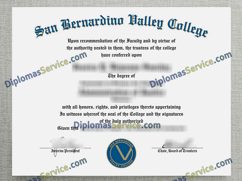 San Bernardino Valley College diploma, San Bernardino Valley College degree,