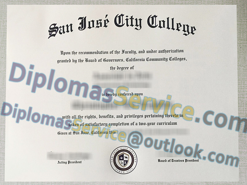 San José City College diploma, San José City College degree,