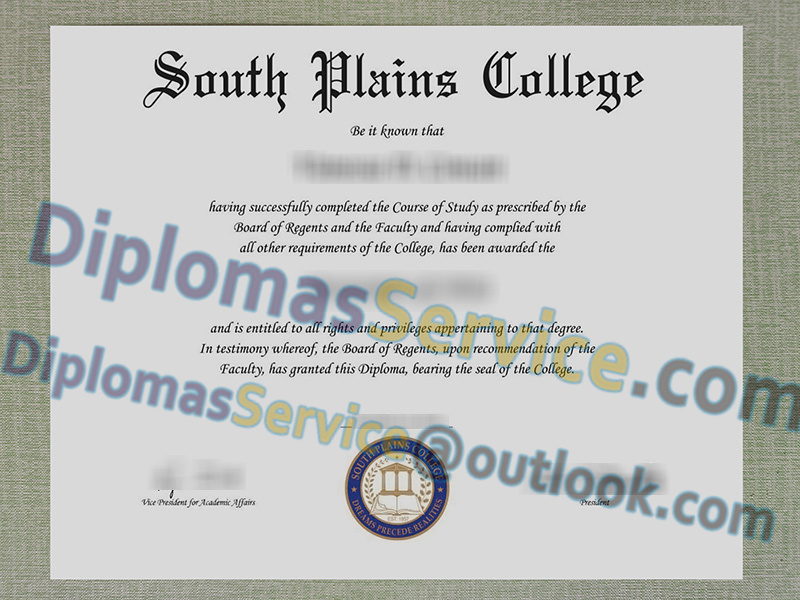 South Plains College diploma, South Plains College degree,