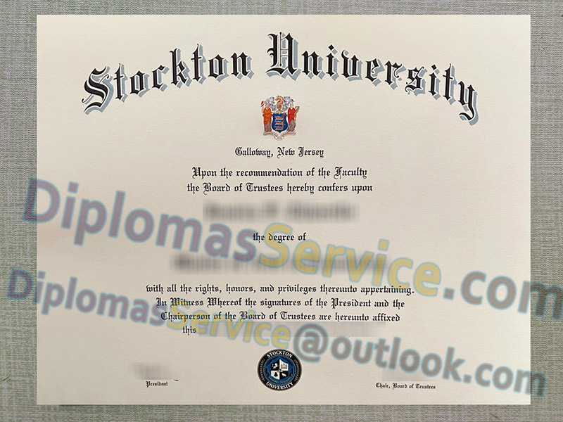 Stockton University diploma, Stockton University degree,