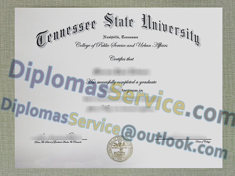 Tennessee State University diploma, Tennessee State University degree,