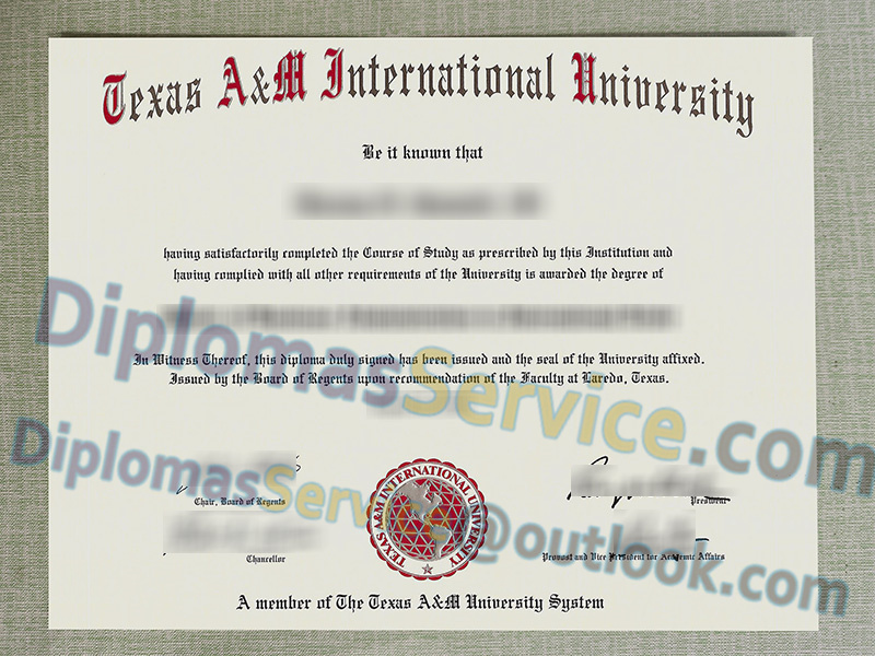 Texas A&M International University diploma, Texas A&M International University degree,