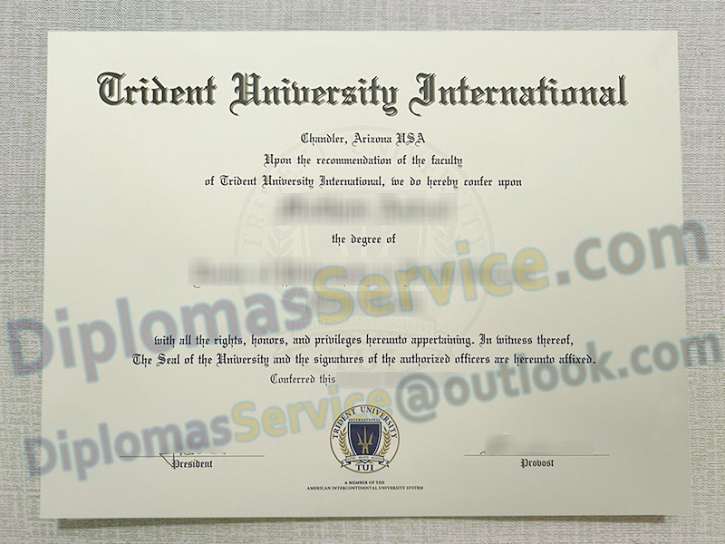 Trident University International diploma, Trident University International degree,