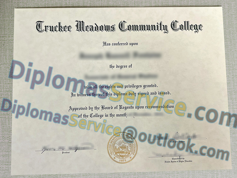 Truckee Meadows Community College diploma, Truckee Meadows Community College degree,