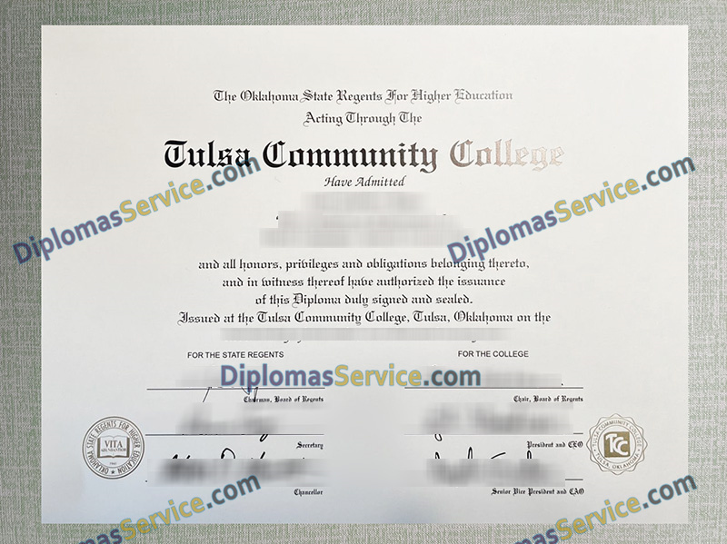 Tulsa Community College diploma, Tulsa Community College degree,