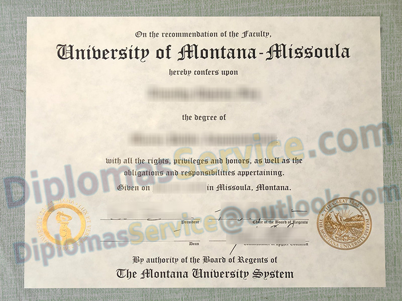 Creative techniques to make University of Montana-Missoula diploma