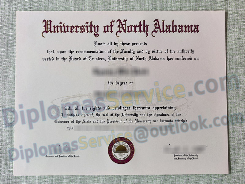 University of North Alabama diploma, University of North Alabama degree,