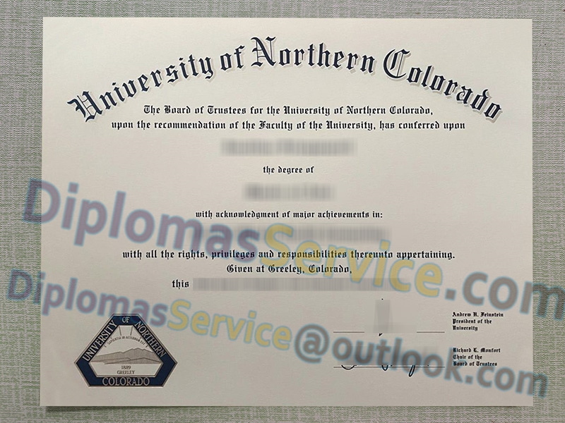University of Northern Colorado diploma, University of Northern Colorado degree,