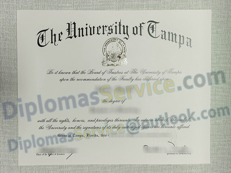 University of Tampa diploma, University of Tampa degree,