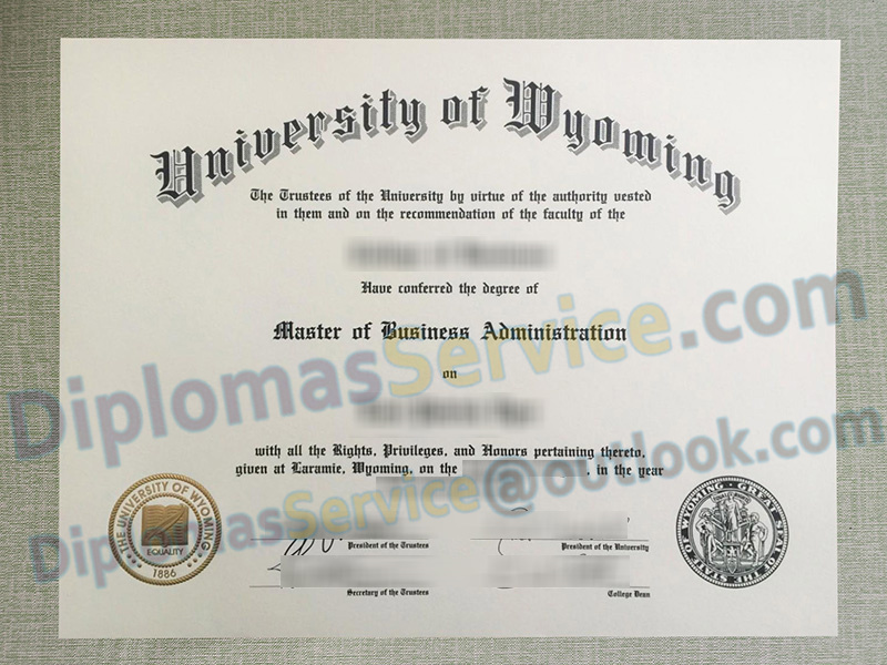University of Wyoming diploma, University of Wyoming degree,