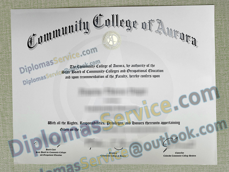 Community College of Aurora diploma, Community College of Aurora degree,