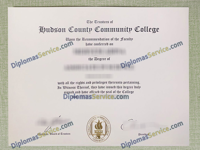 Hudson County Community College diploma, Hudson County Community College degree,