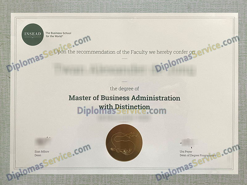 INSEAD Business School diploma, INSEAD Business School degree,