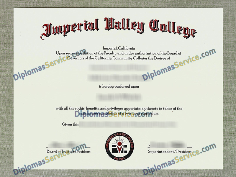 Imperial Valley College diploma, Imperial Valley College degree,