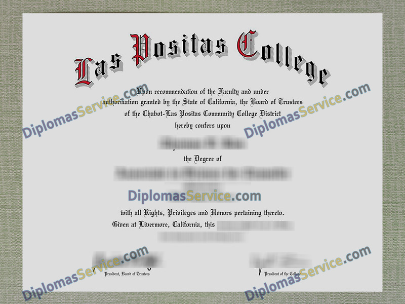 Las Positas College diploma, Las Positas College degree,