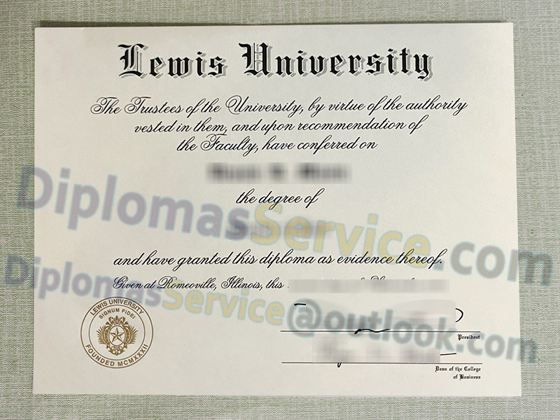 Lewis University diploma, Lewis University degree,