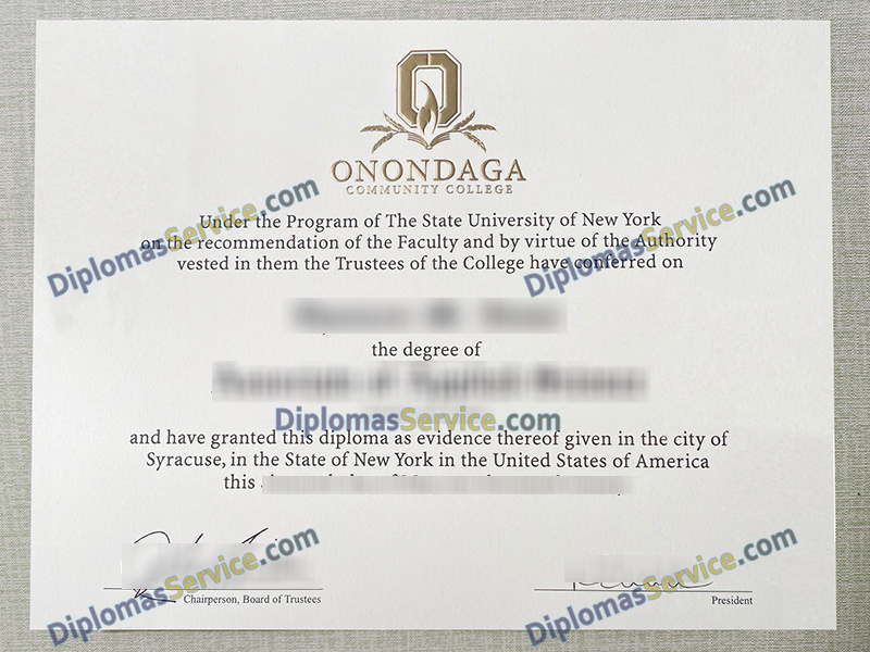 Onondaga Community College diploma, Onondaga Community College degree,