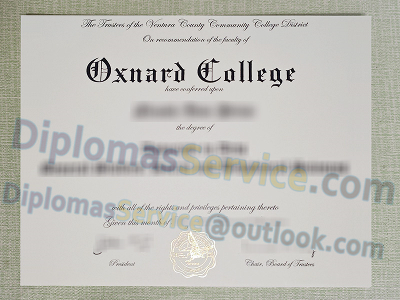 Oxnard College diploma, Oxnard College degree,