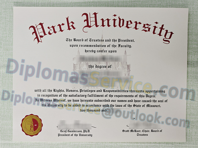 Park University diploma, Park University degree,
