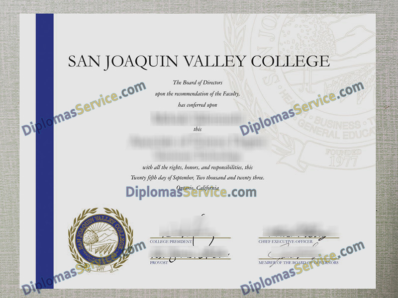 San Joaquin Valley College diploma, San Joaquin Valley College degree,